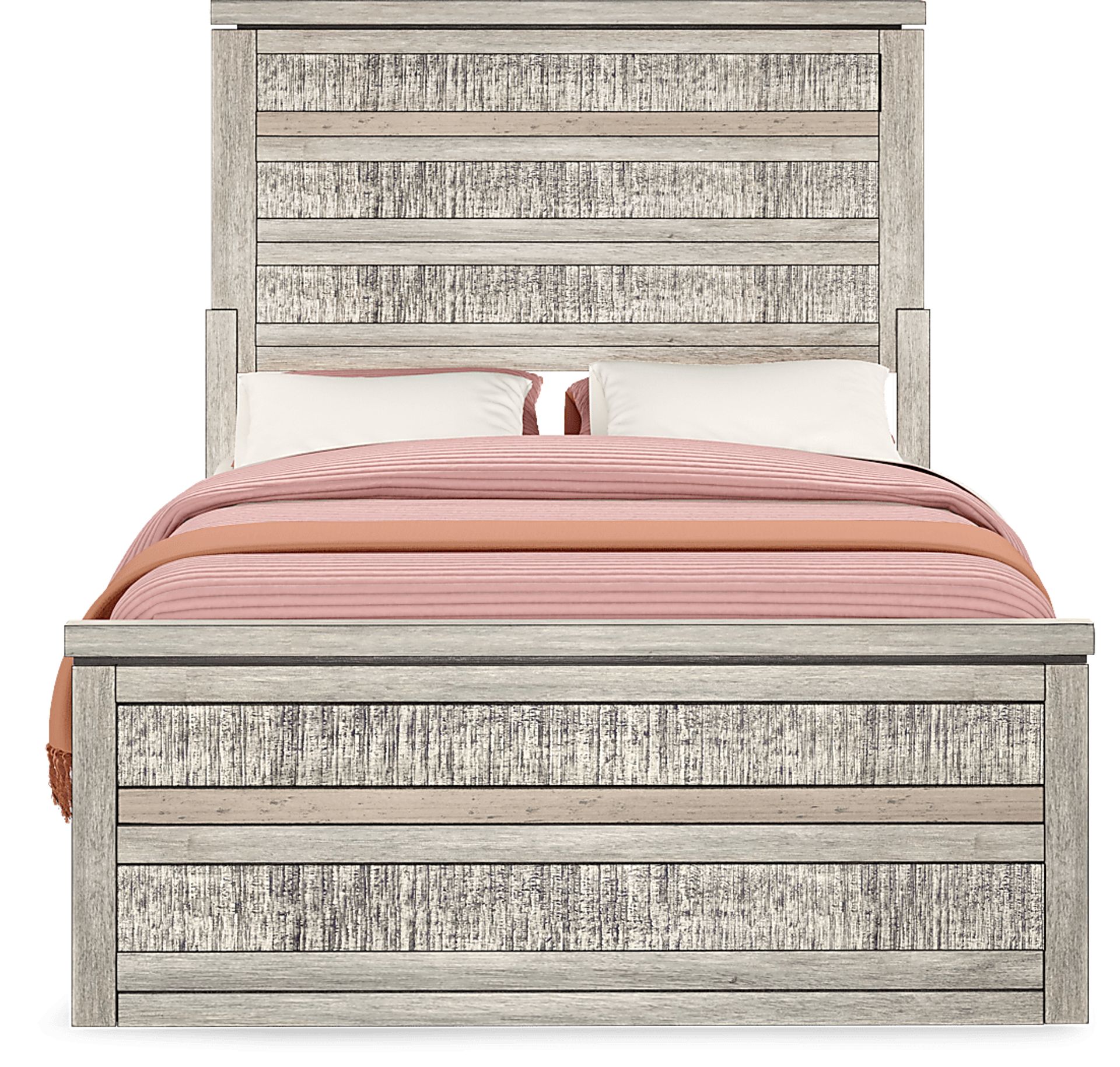Kids Westover Hills Jr. Gray Full Panel Bed with 2 Storage Side Rails - Image 1