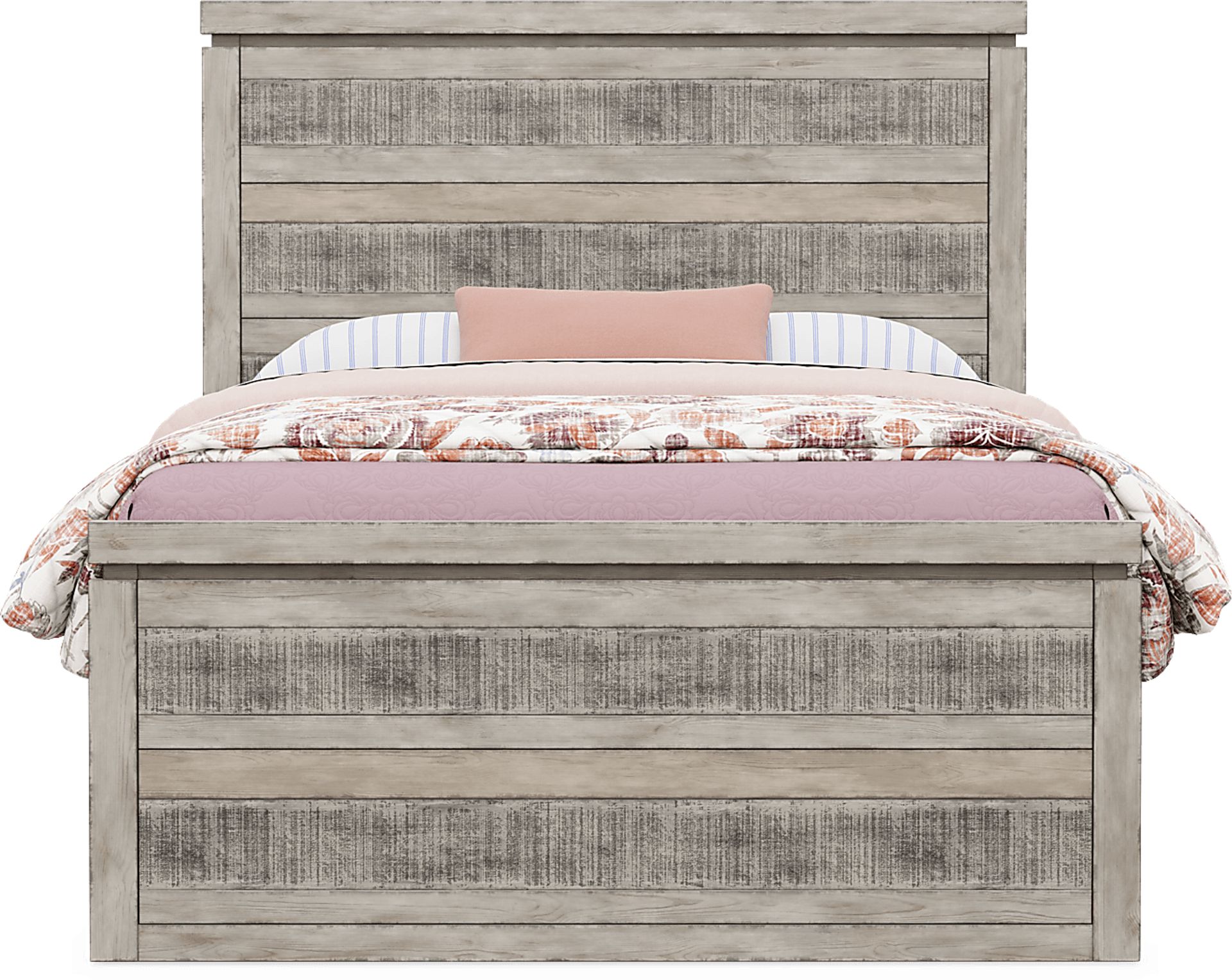 Kids Westover Hills Jr. Gray Full Panel Bed with Storage Storage Side Rail - Image 2