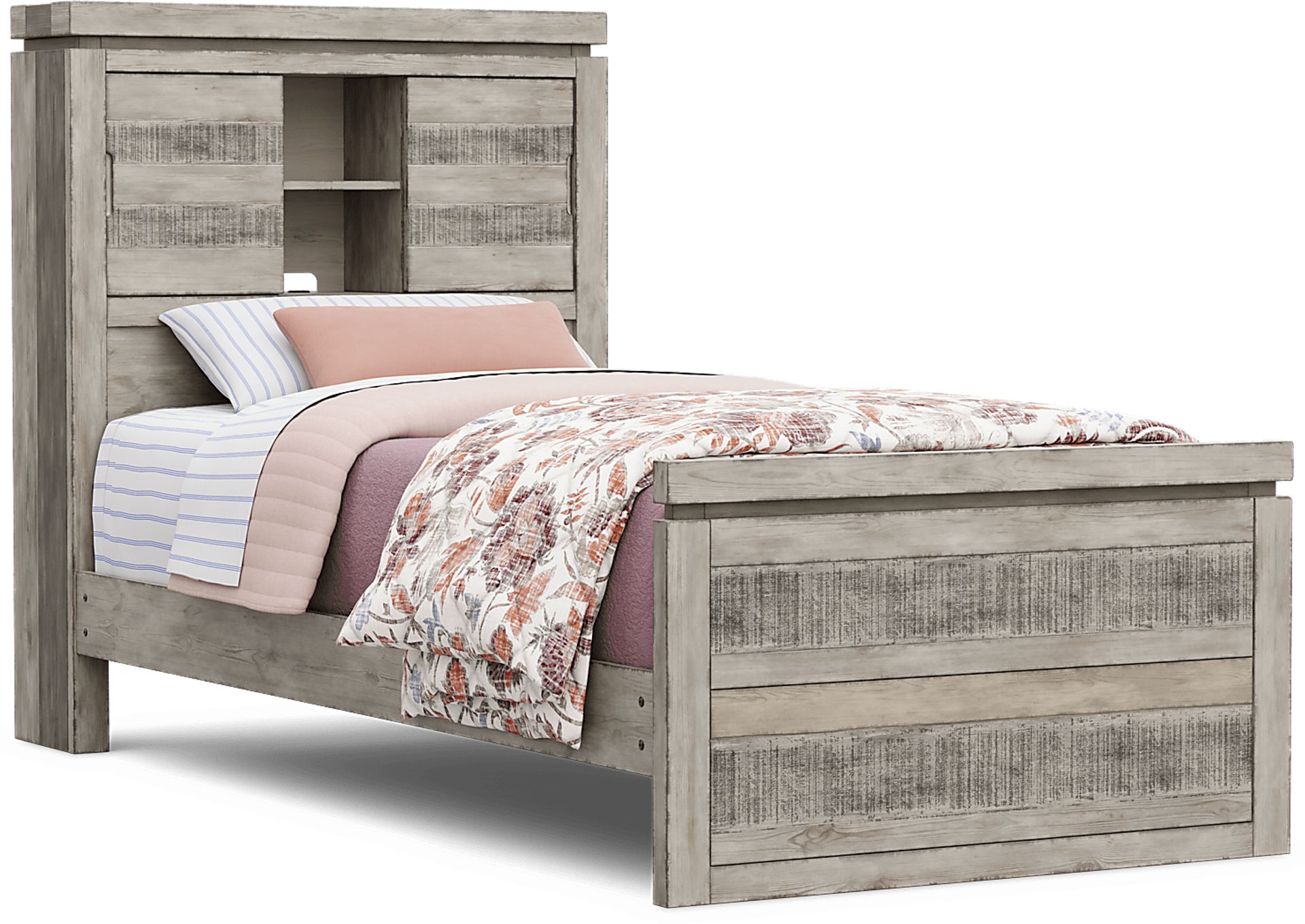 Kids Westover Hills Jr. Reclaimed Gray 5 Pc Twin Bookcase Bedroom - Image 2