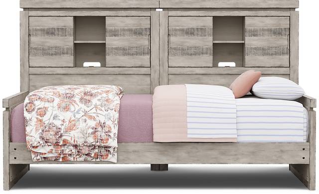 Kids Westover Hills Jr. Gray Twin Bookcase Wall Bed - Thumbnail - Image 2