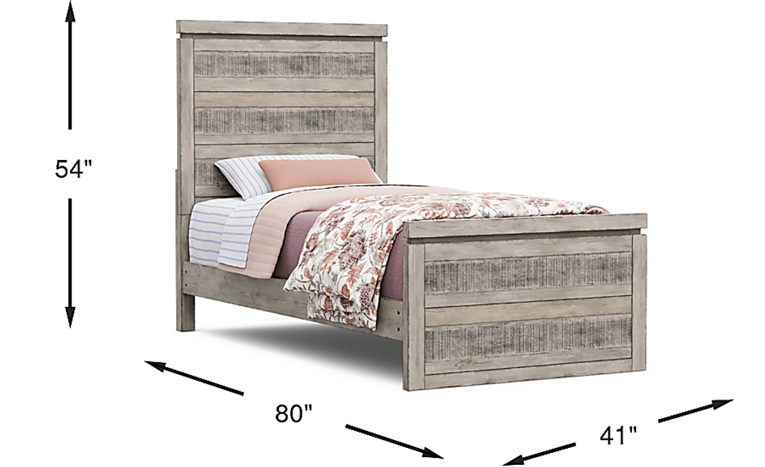 Kids Westover Hills Jr. Gray Twin Panel Bed