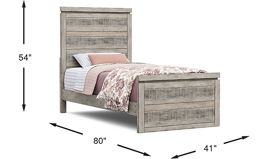 Kids Westover Hills Jr Gray Twin Panel Bed