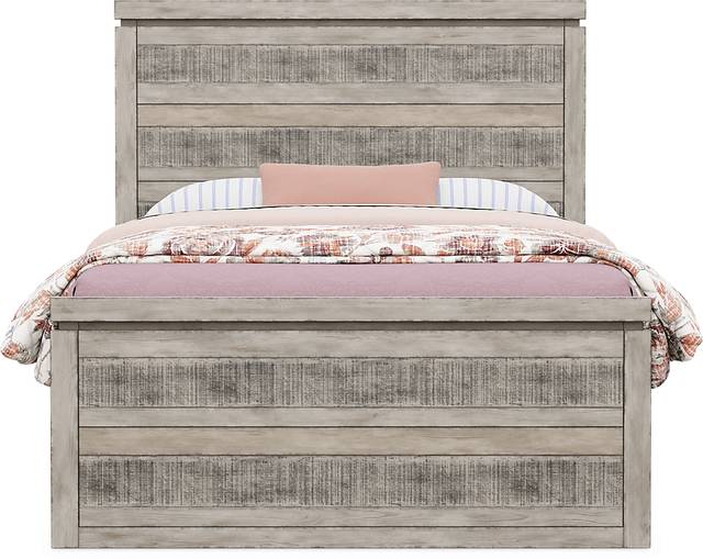Kids Westover Hills Jr. Gray 4 Pc Full Panel Bed with Storage Side Rail and Trundle - Thumbnail - Image 2