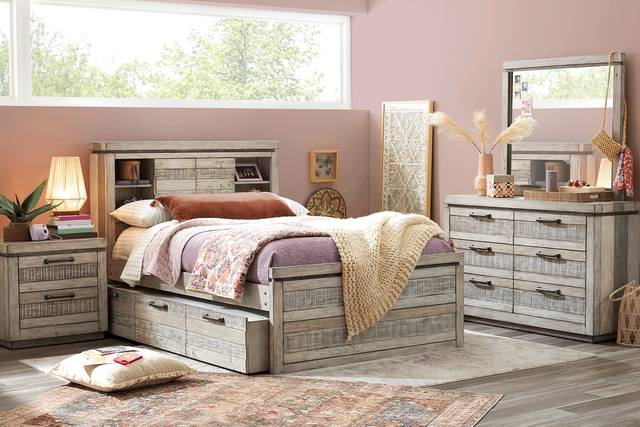 Kids Westover Hills Jr. Reclaimed Gray 5 Pc Full Bookcase Bedroom - Thumbnail - Image 1
