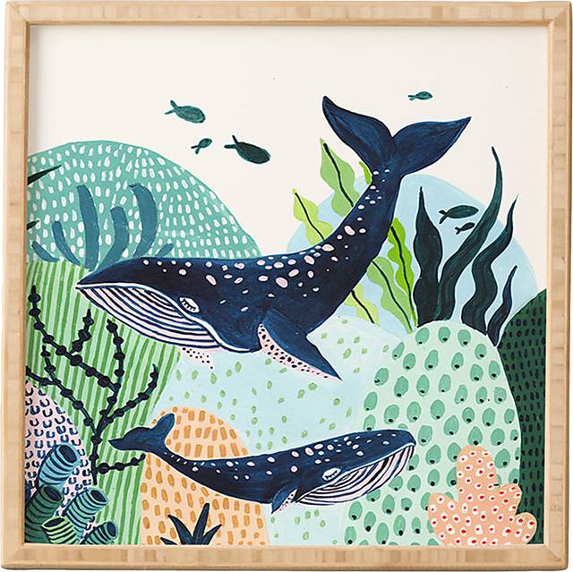 Kids Whale Family Blue Framed Wall Art - Thumbnail - Image 1