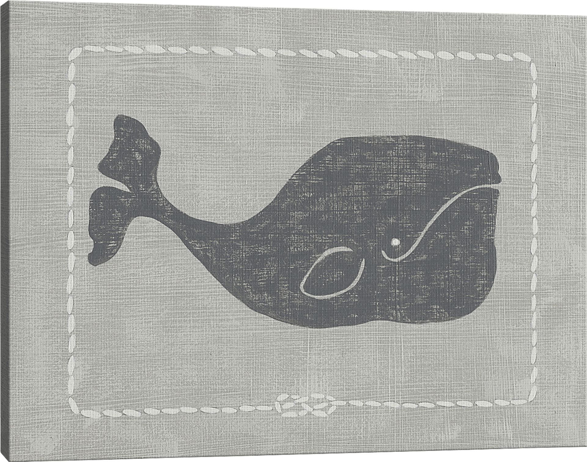 Kids Whales of Deep I Gray Artwork - Image 3