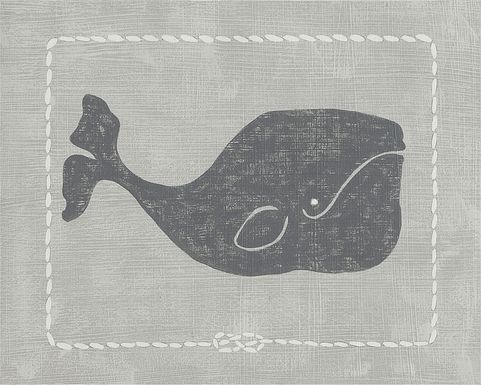 Kids Whales of Deep I Gray Artwork