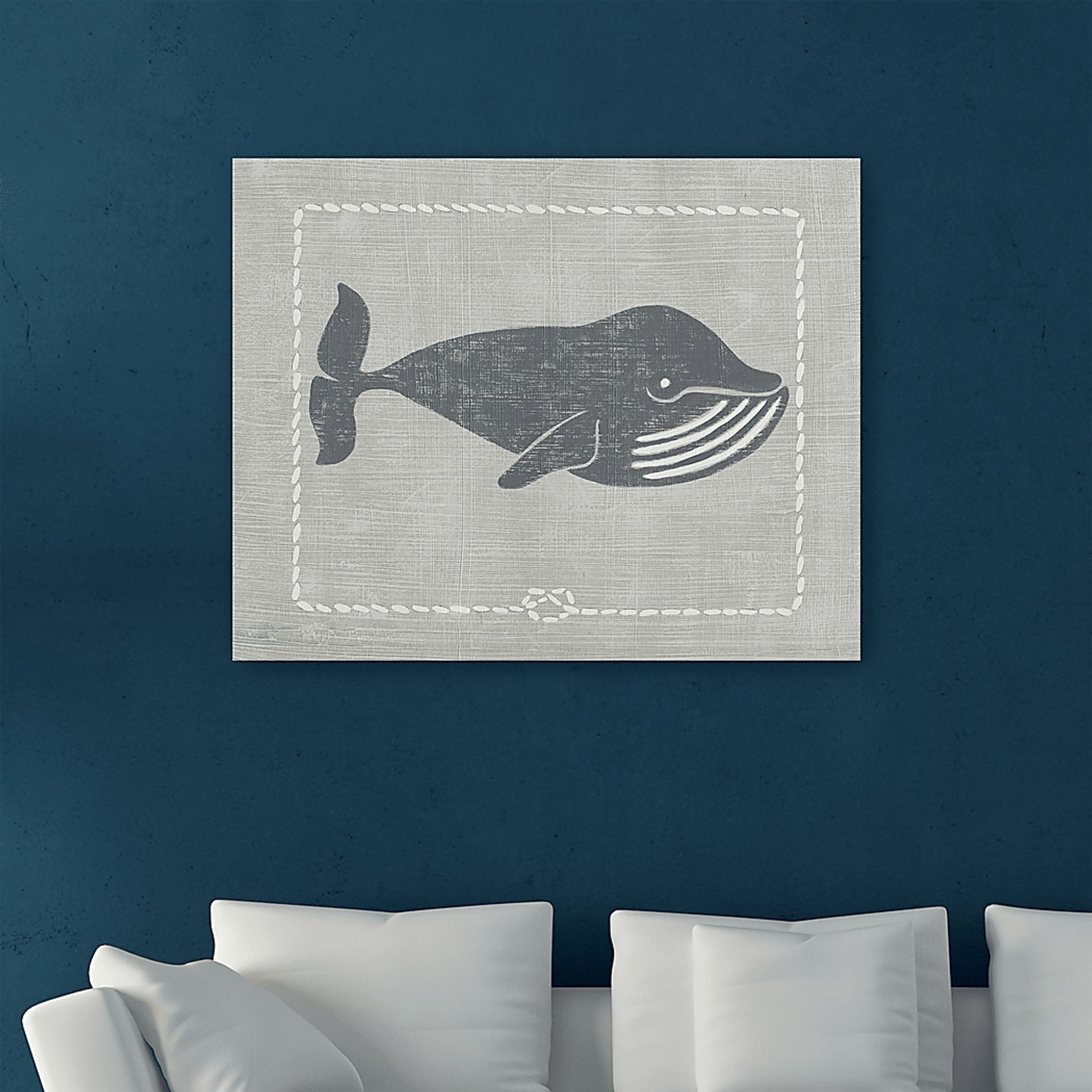 Kids Whales of Deep III Gray Artwork - Image 2