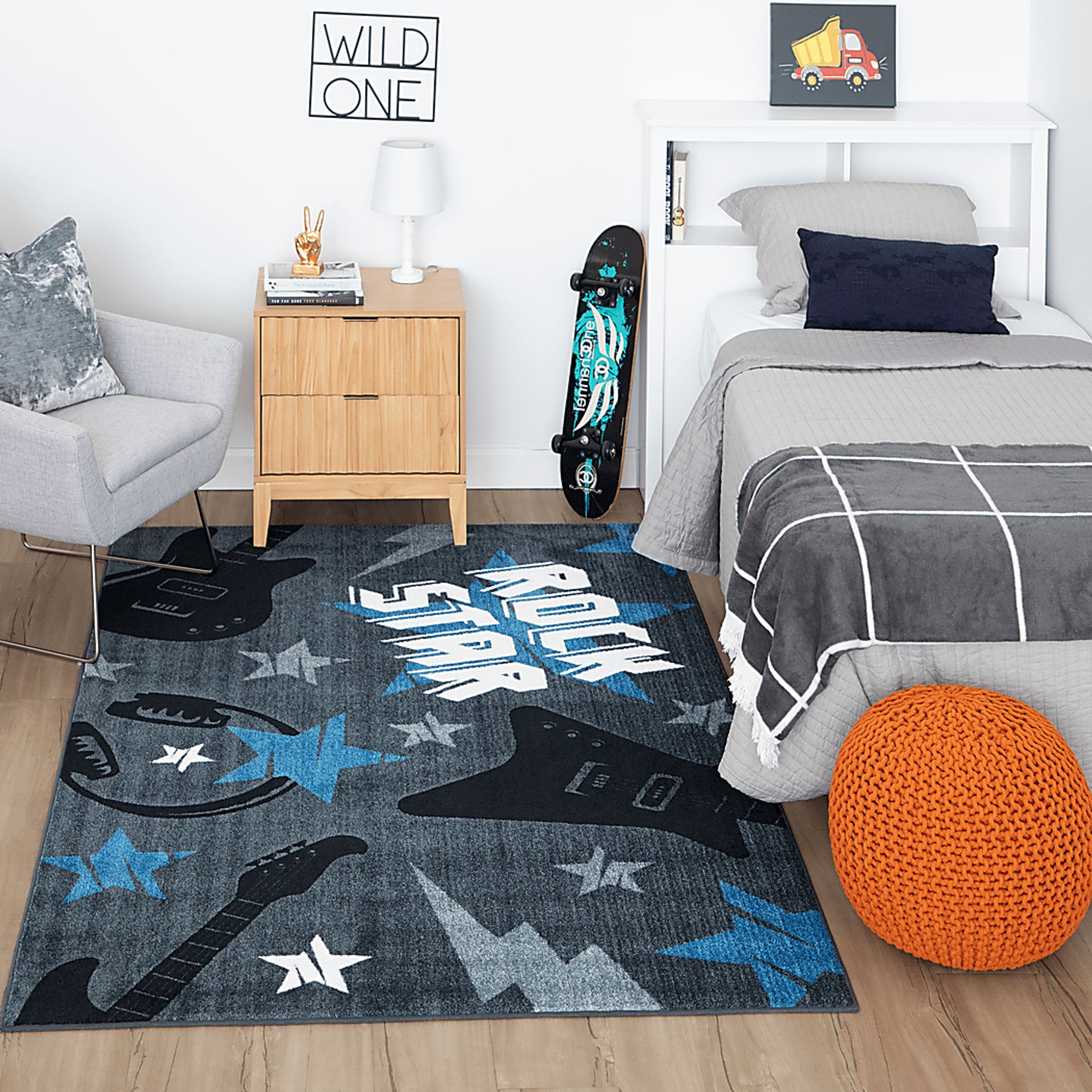 Kids Whammy Bar Blue 5' x 8' Rug - Image 9