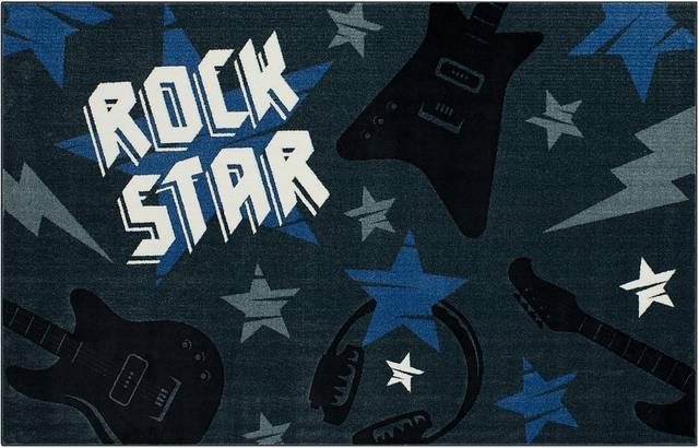 Kids Whammy Bar Blue 5' x 8' Rug - Thumbnail - Image 1