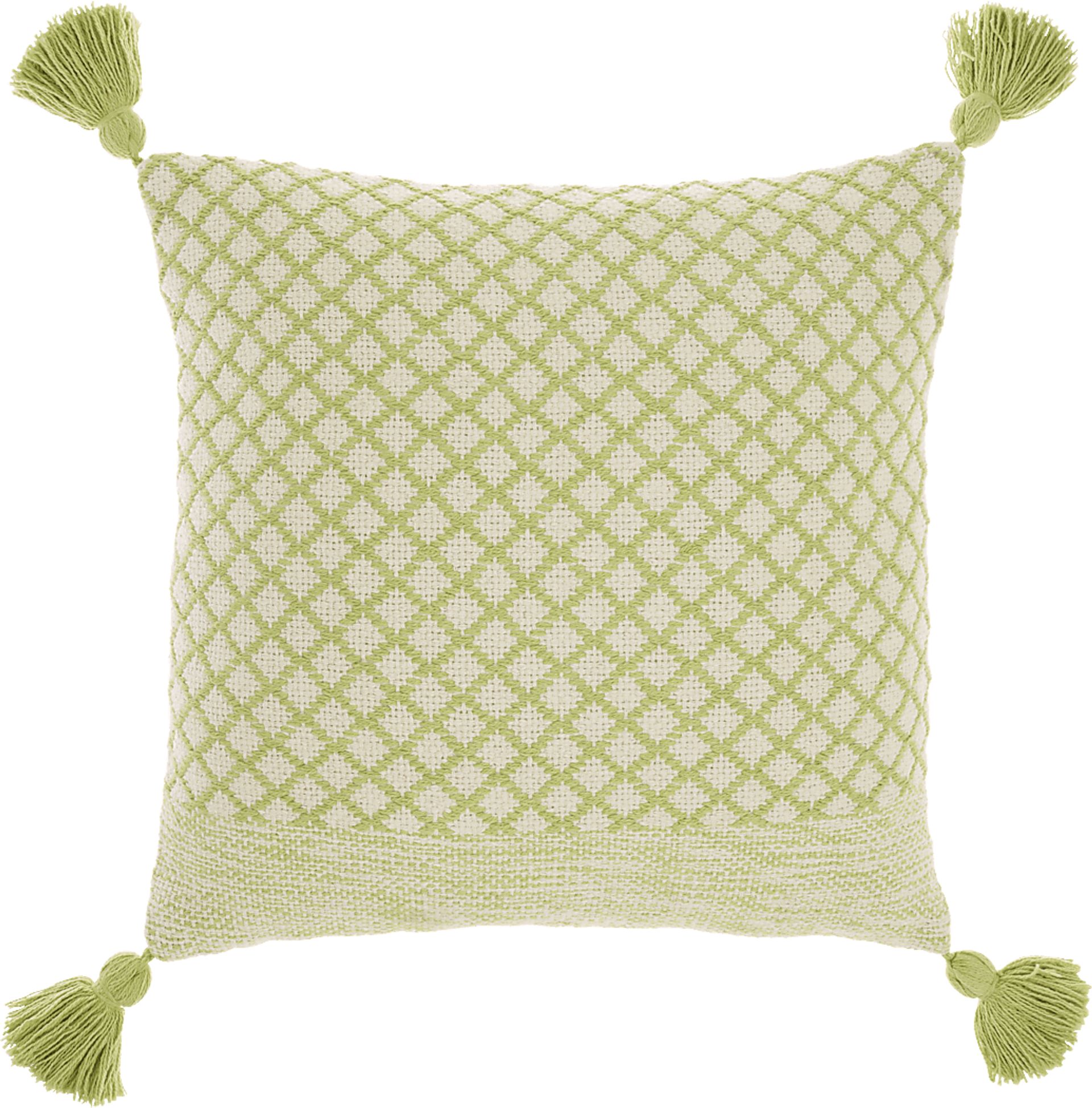 Kids Whitekirk Green Throw Pillow - Image 1