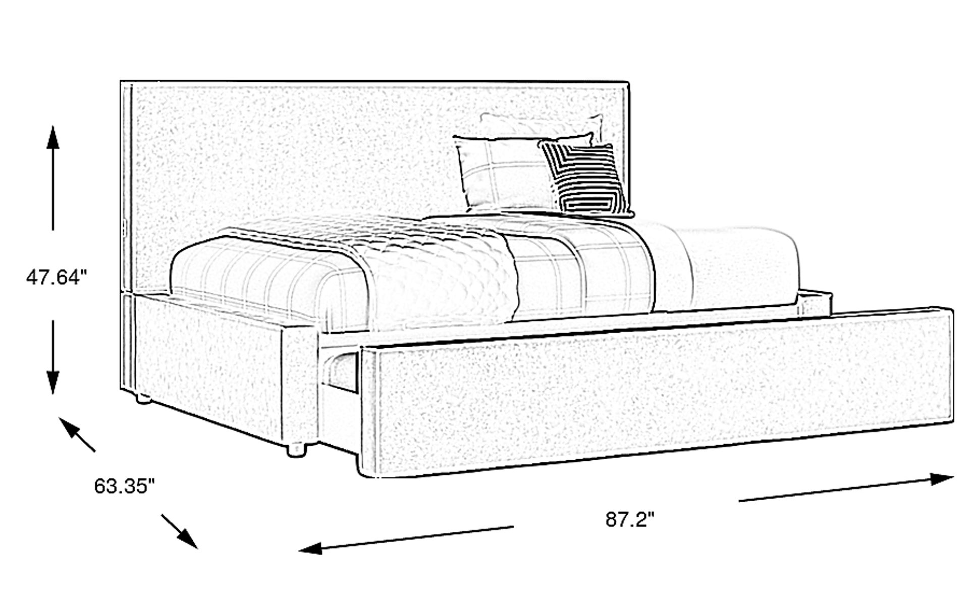Dimension Image. Please refer to the Dimension Tab on this page for dimension details.