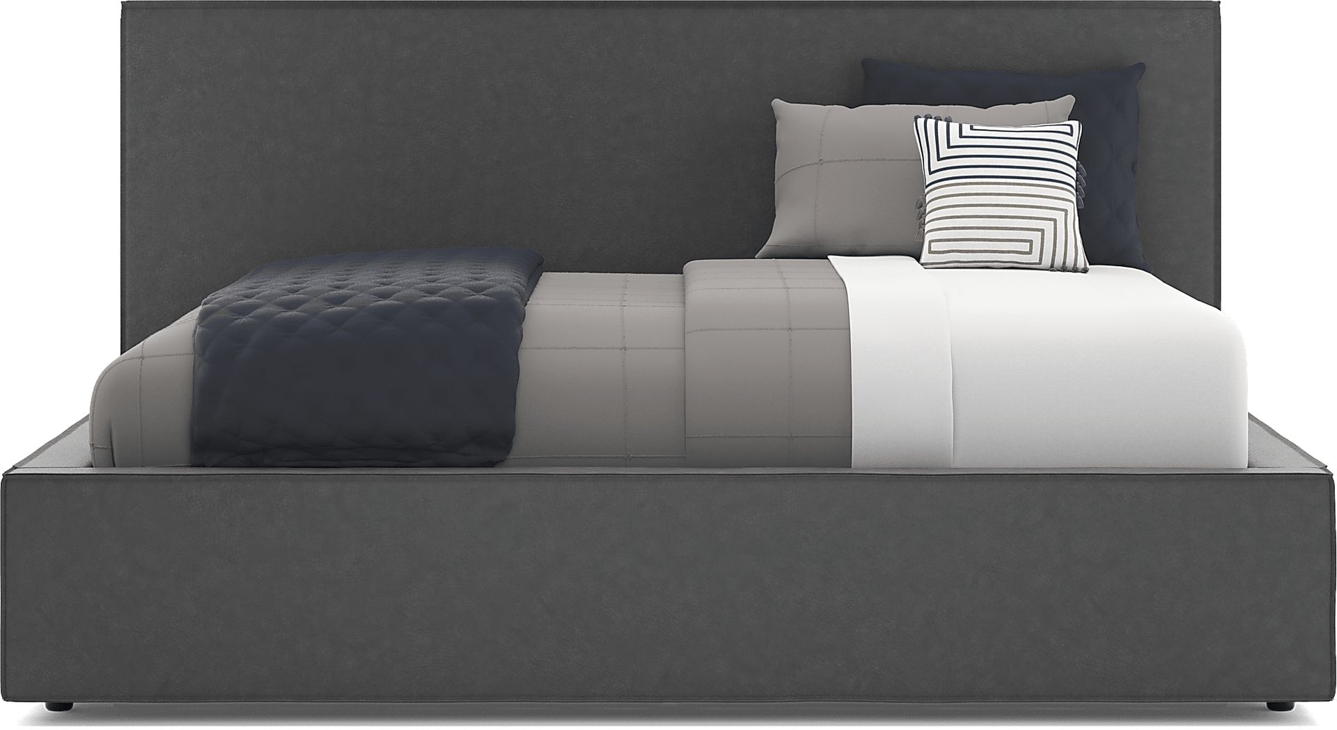 Kids Whitman Gray Full Upholstered Lounge Bed - Image 2