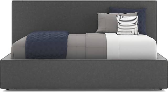 Kids Whitman Gray Twin Upholstered Lounge Bed with Twin Trundle - Thumbnail - Image 2