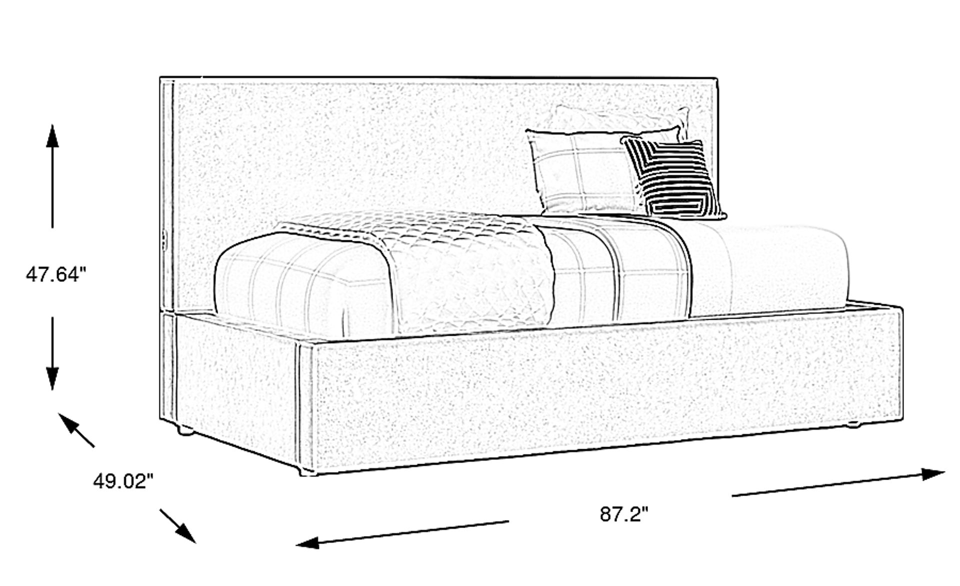 Dimension Image. Please refer to the Dimension Tab on this page for dimension details.
