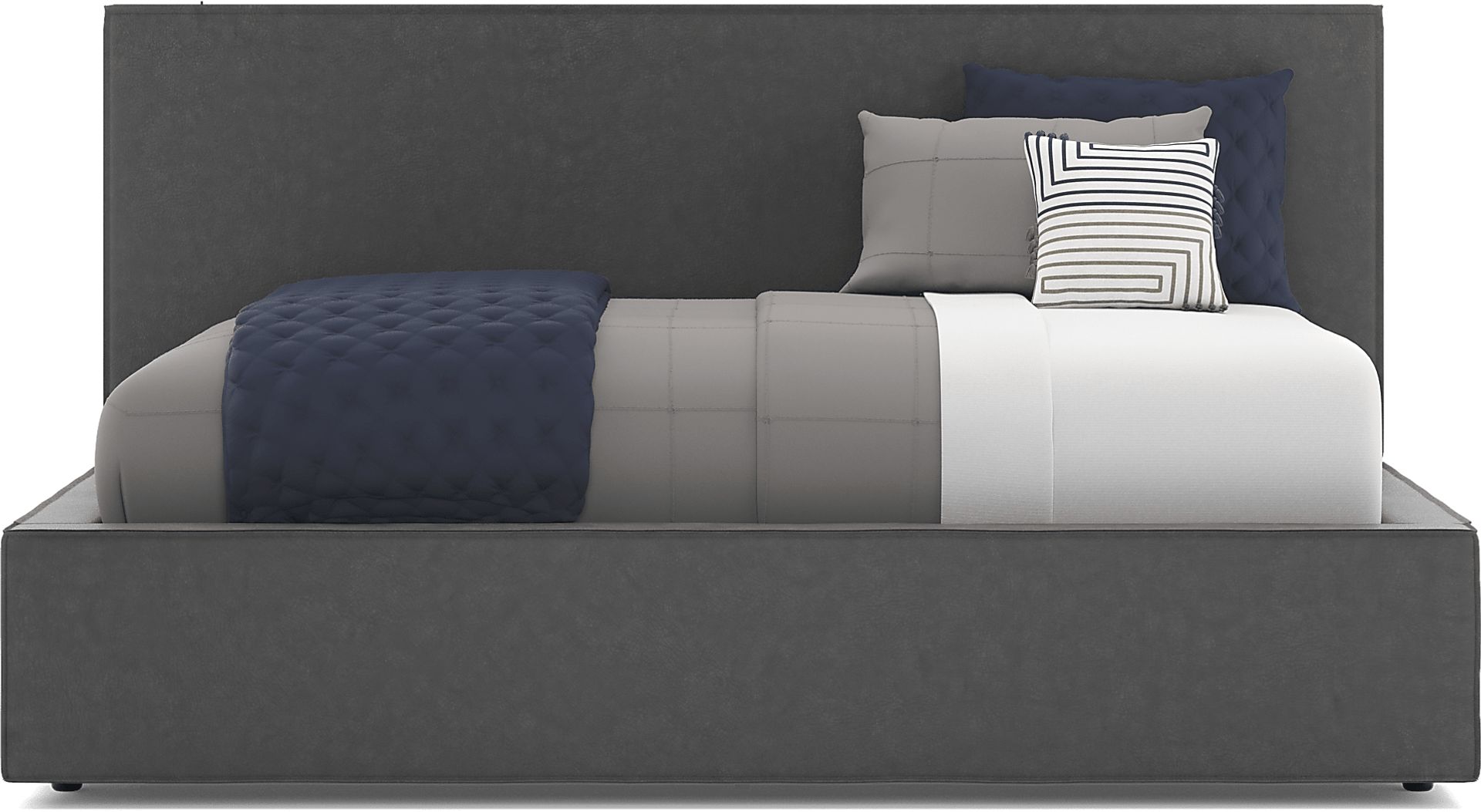 Kids Whitman Gray Twin Upholstered Lounge Bed - Image 2