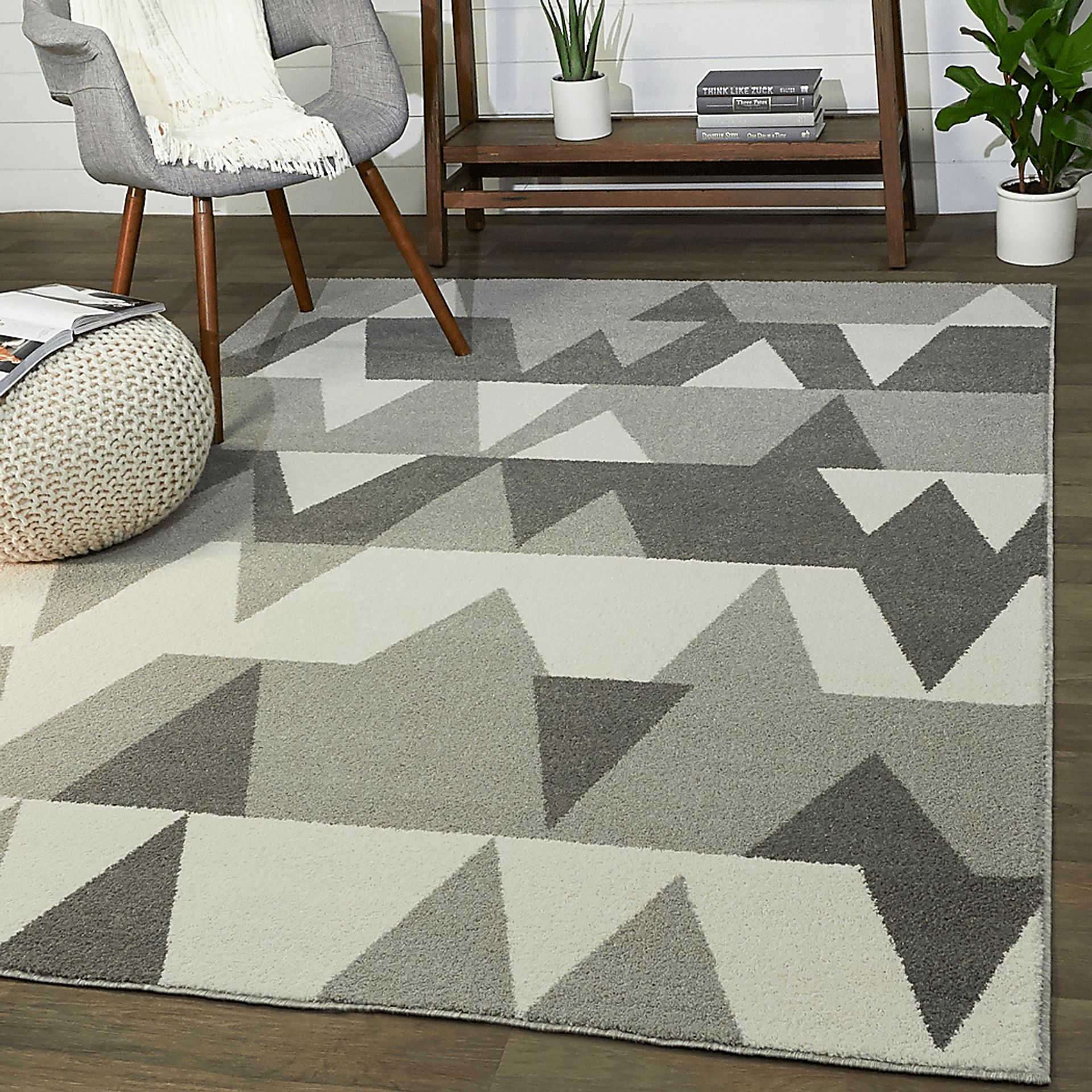 Kids Wild Angles Gray 4'4 x 6' Rug - Image 2