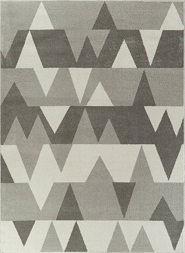 Kids Wild Angles Gray 5'3 x 7' Rug - Thumbnail - Image 1