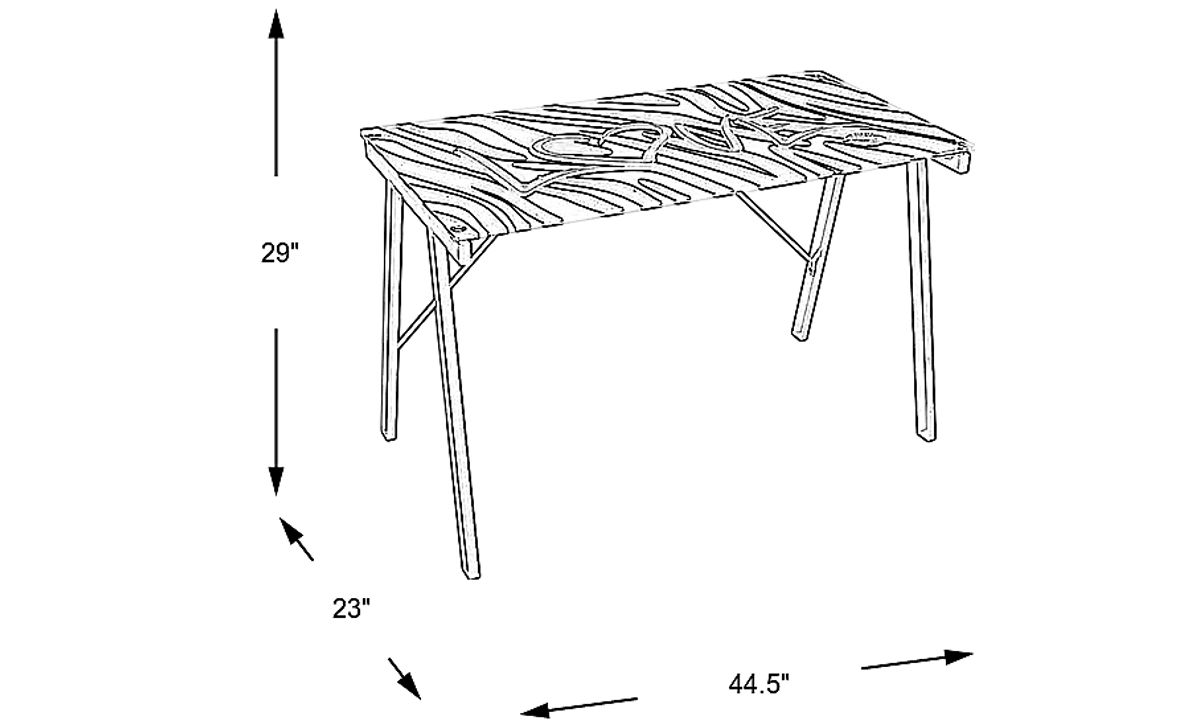 Kids Wild Animal Black Desk