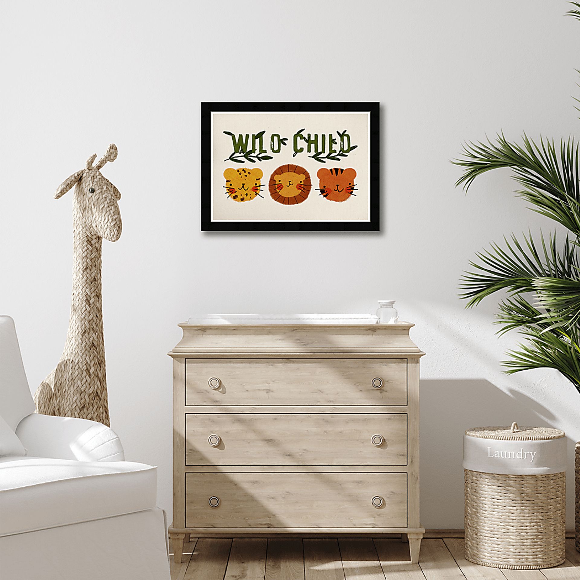 Kids Wild Jungle Child Brown Wall Art - Image 2