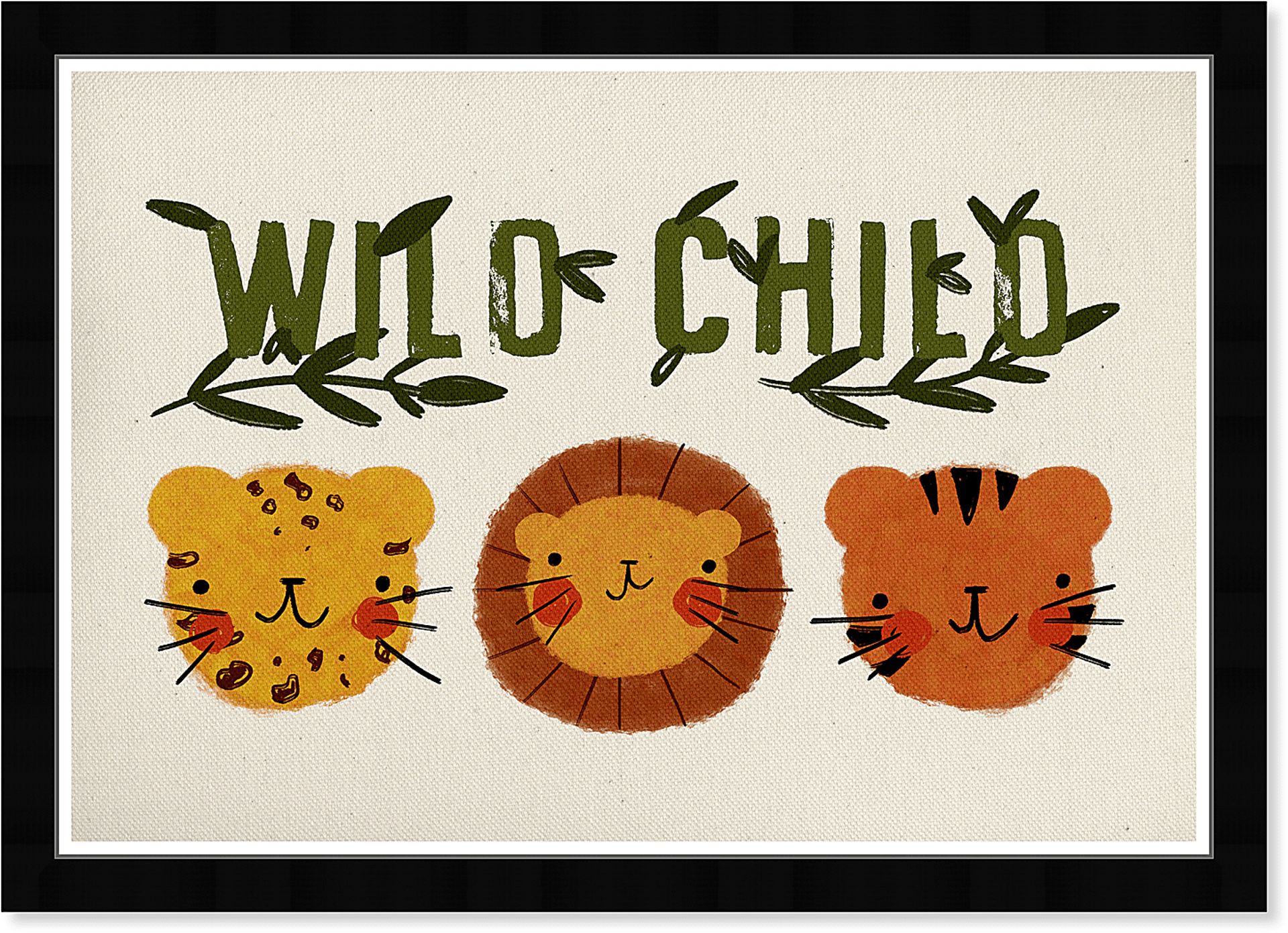 Kids Wild Jungle Child Brown Wall Art - Image 3