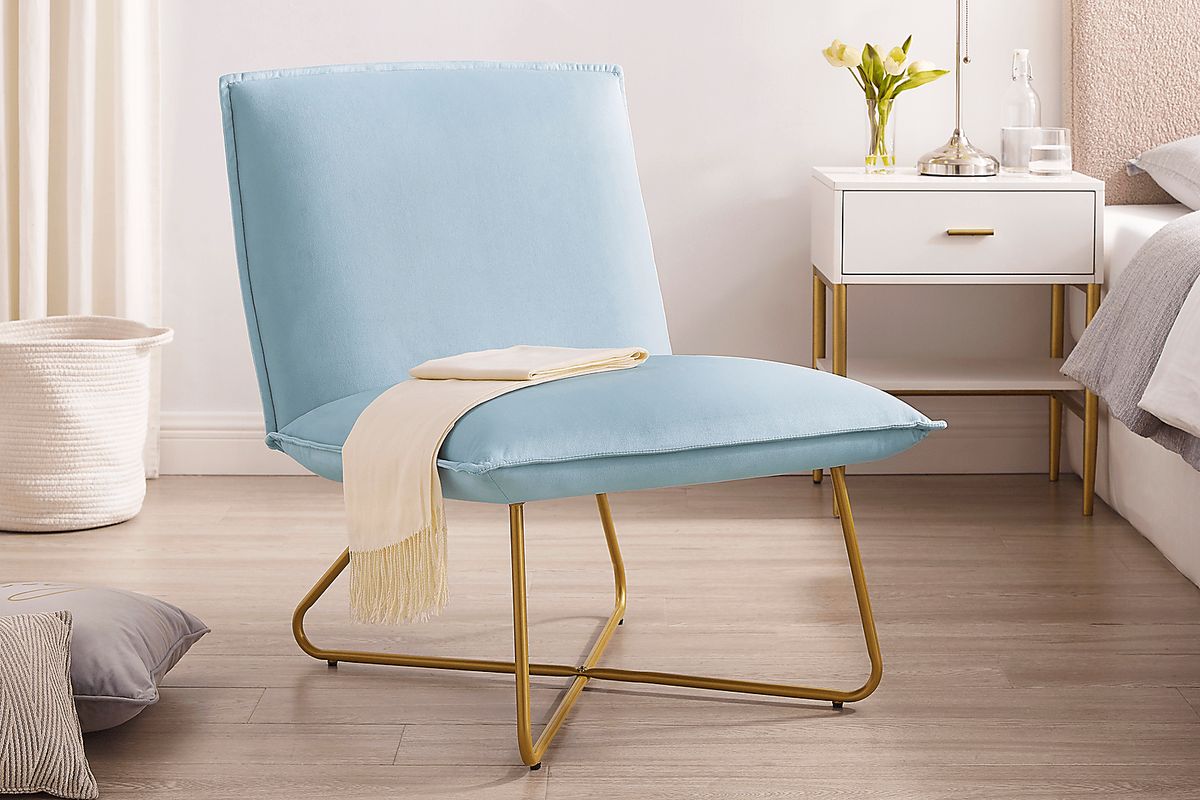 Wiley Light Blue Accent Chair | Rooms to Go