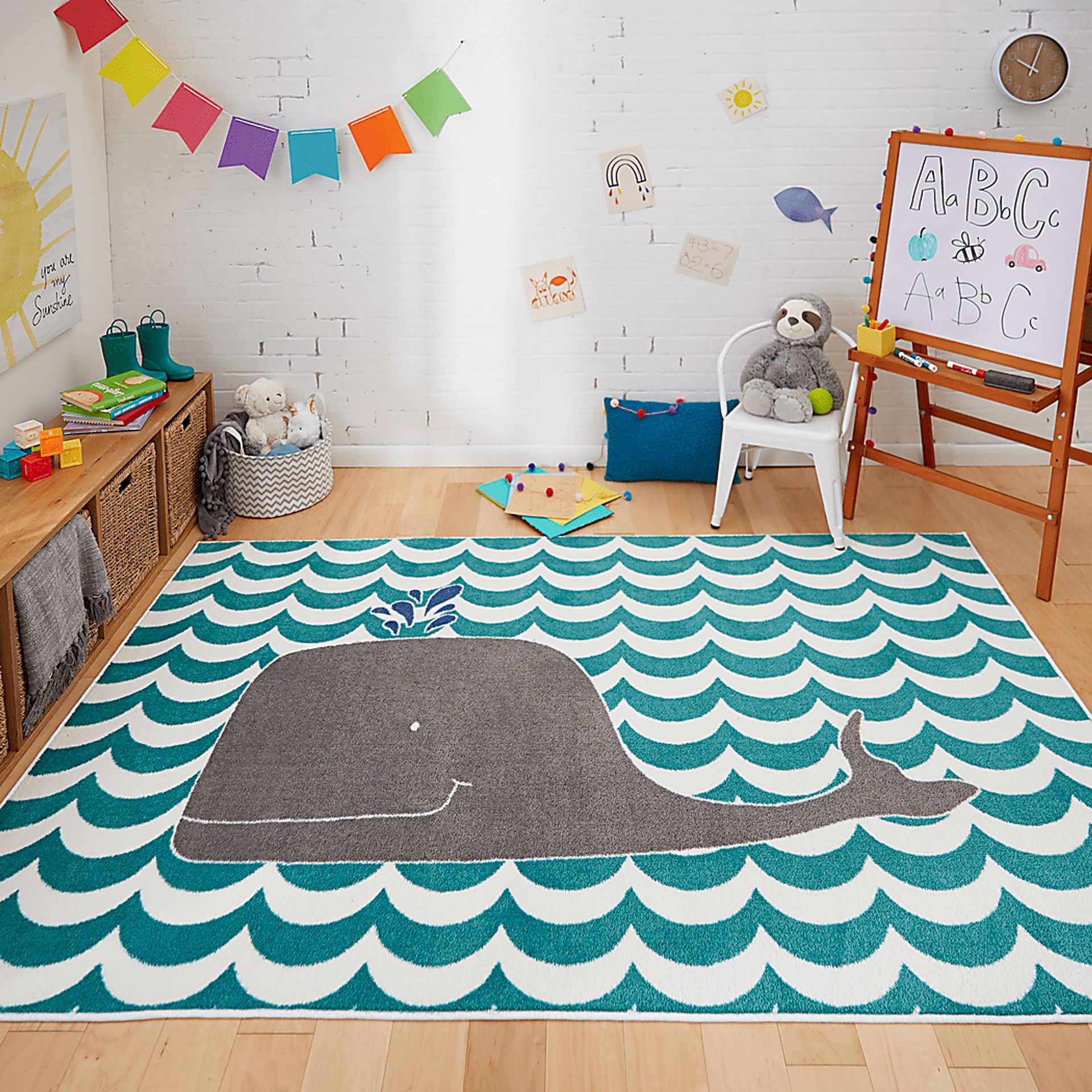 Kids Willie Wave Blue 5' x 8' Rug - Image 2