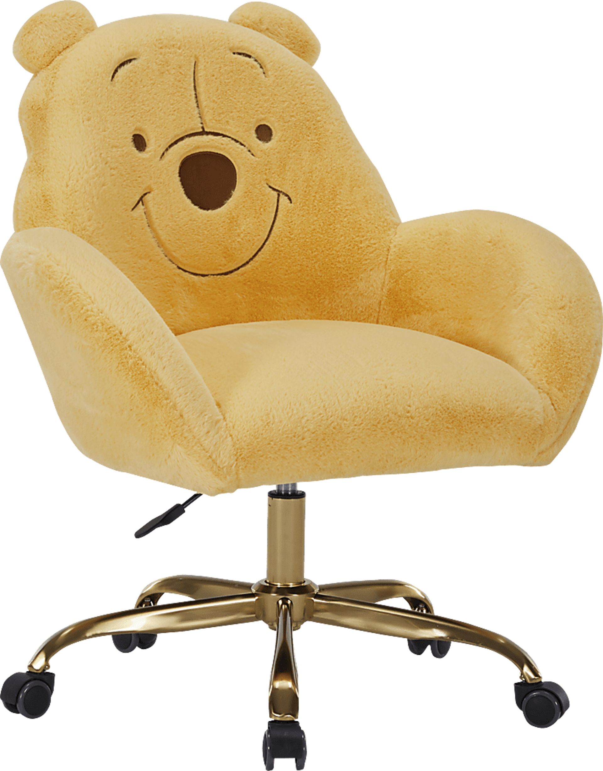 Kids Winnie the Pooh Yellow Swivel Vanity Chair - Image 2