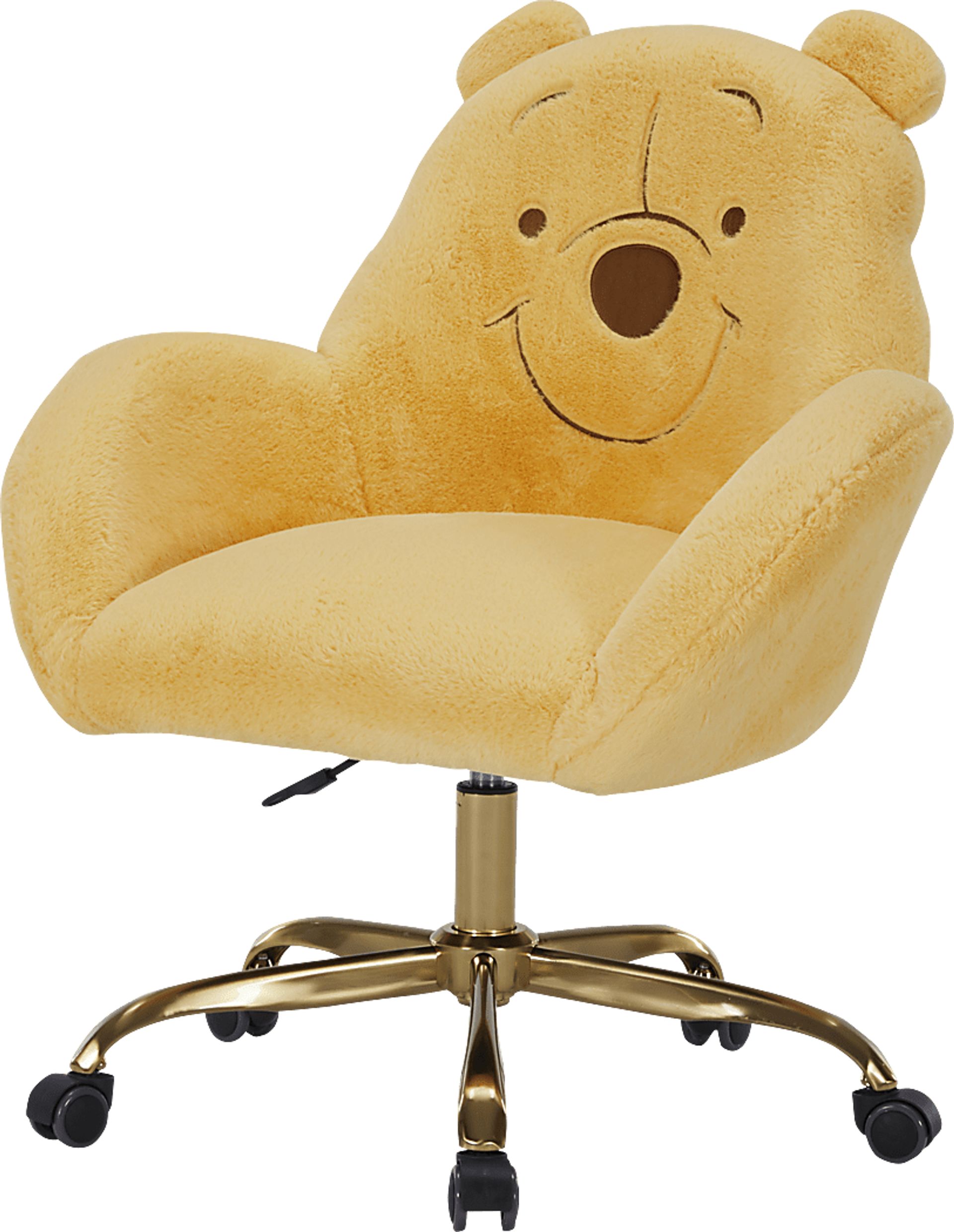 Kids Winnie the Pooh Yellow Swivel Vanity Chair - Image 4