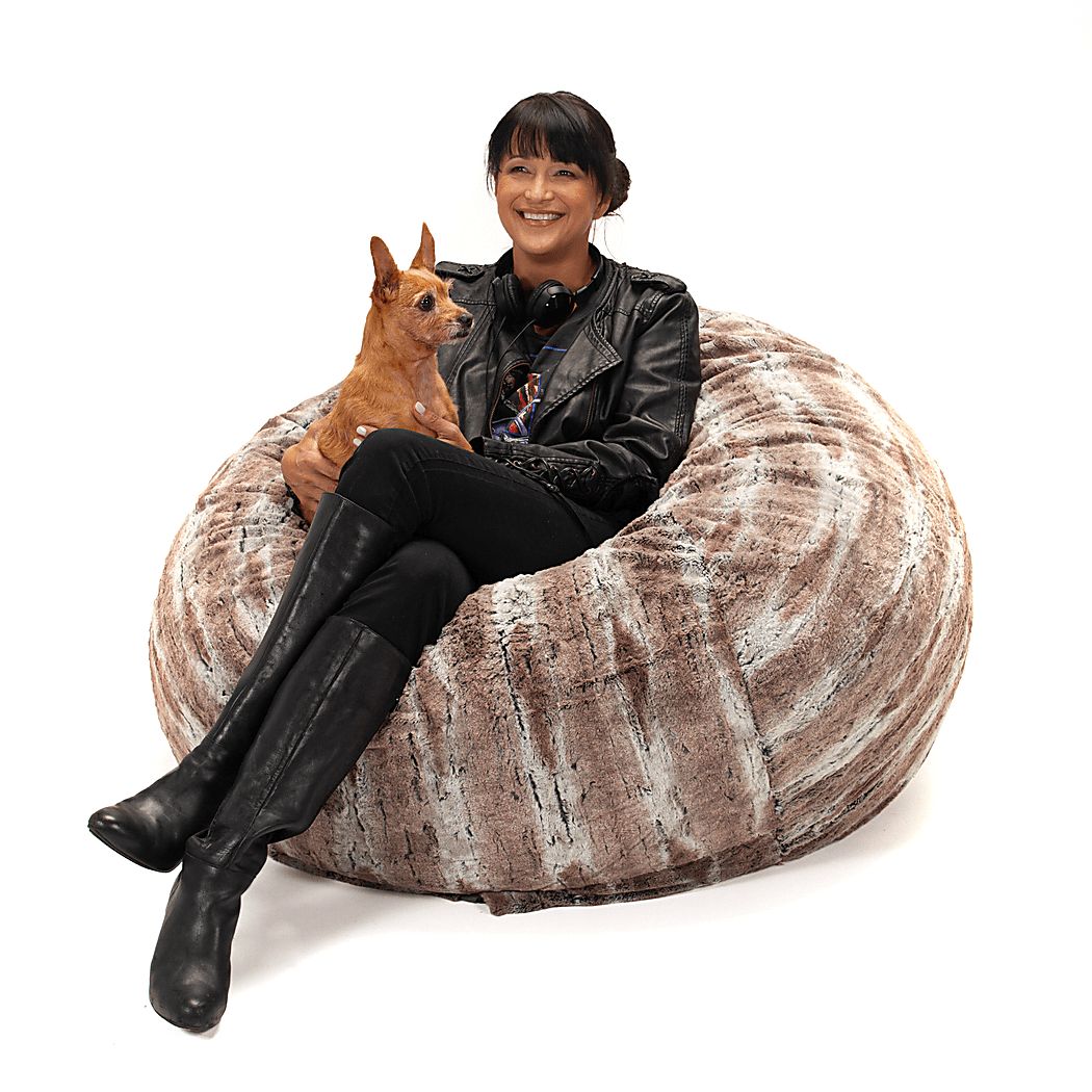 Kids Winter Dream Faux Fur Bean Bag - Thumbnail 3