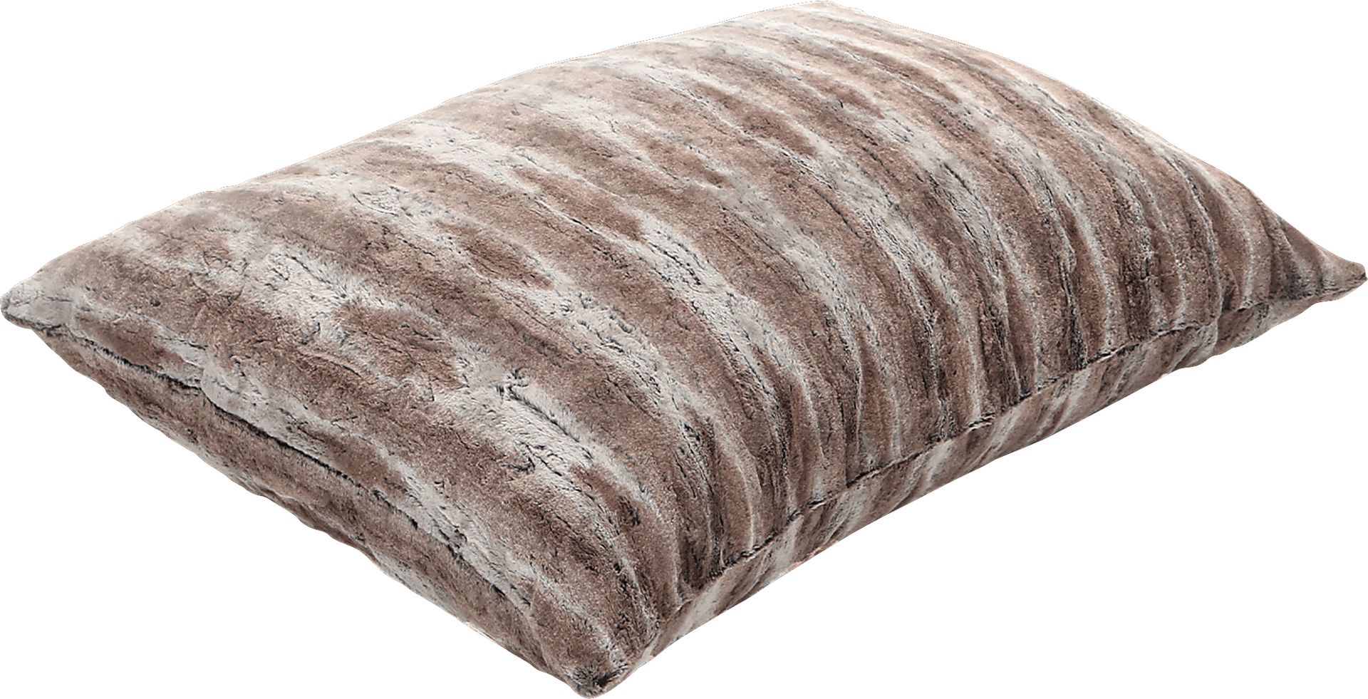 Kids Winter Dream Brown Faux Fur Floor Pillow - Image 1