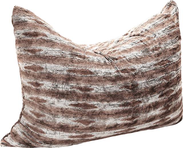 Kids Winter Dream Brown Large Faux Fur Floor Pillow - Thumbnail - Image 1