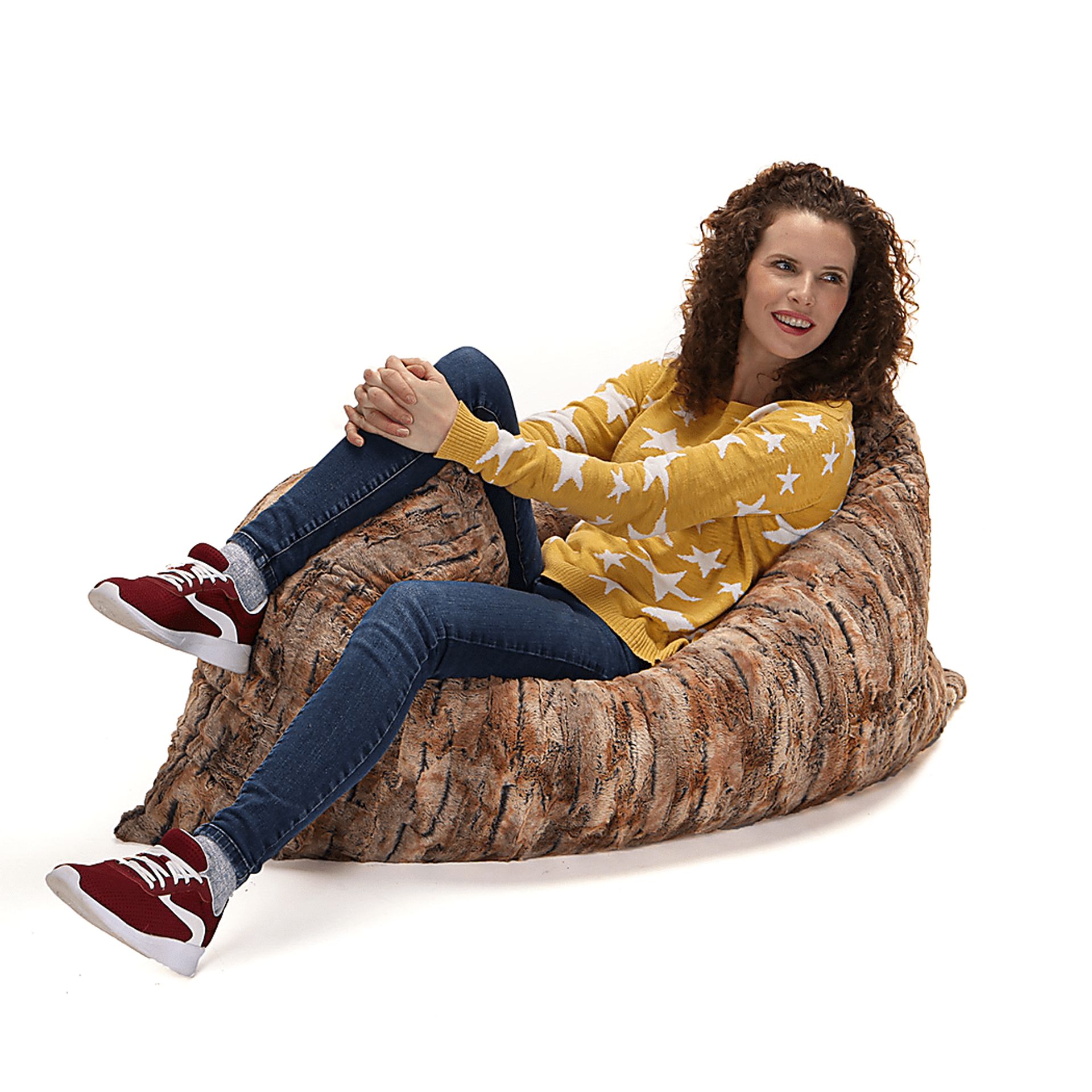 Kids Winter Dream Ginger Faux Fur Floor Pillow - Image 3
