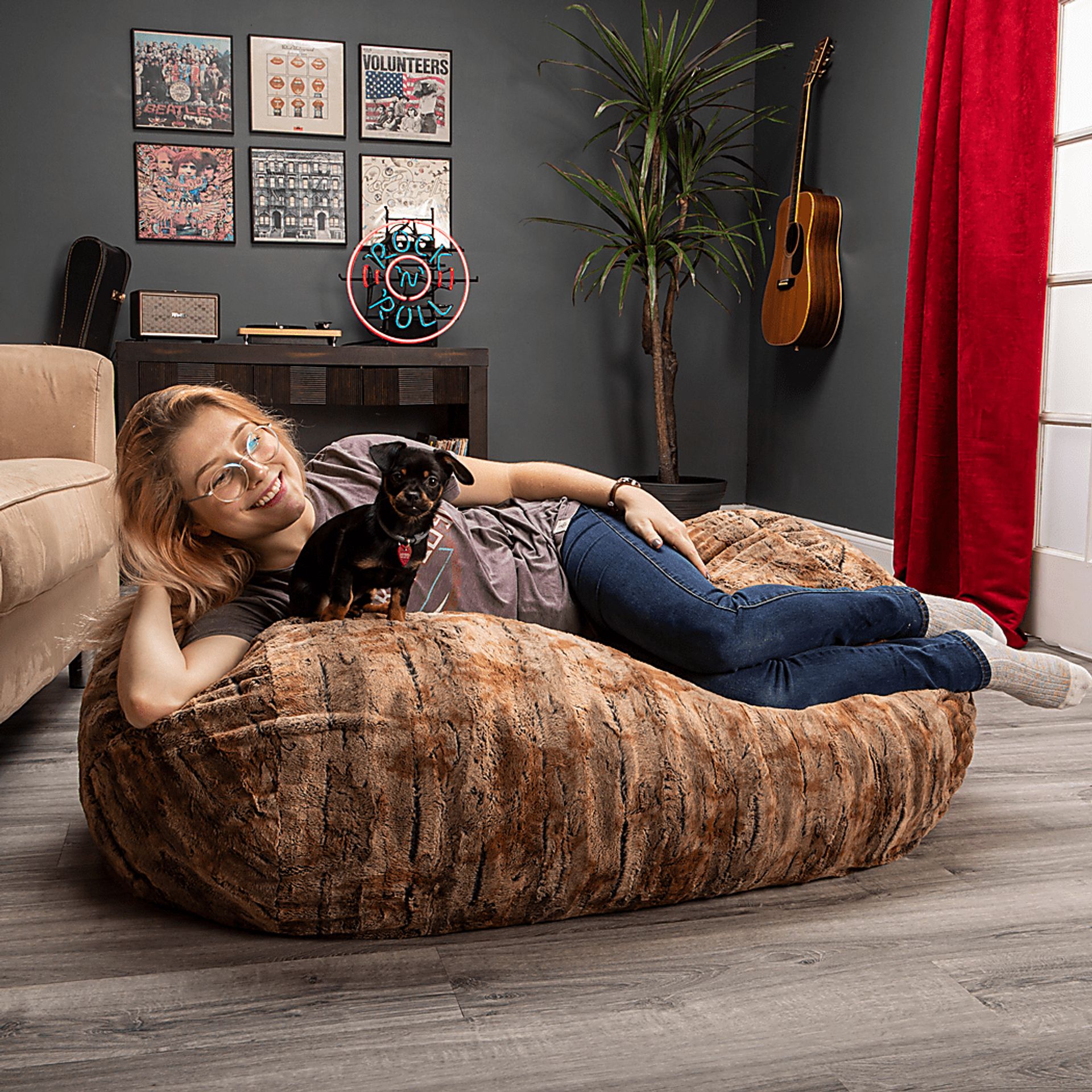 Kids Winter Dream Ginger Faux Fur Small Bean Bag - Image 5