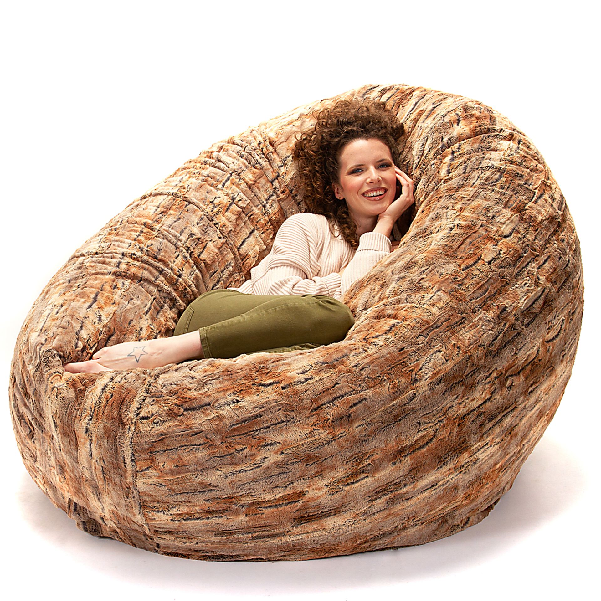 Kids Winter Dream Ginger Large Faux Fur Bean Bag - Image 2