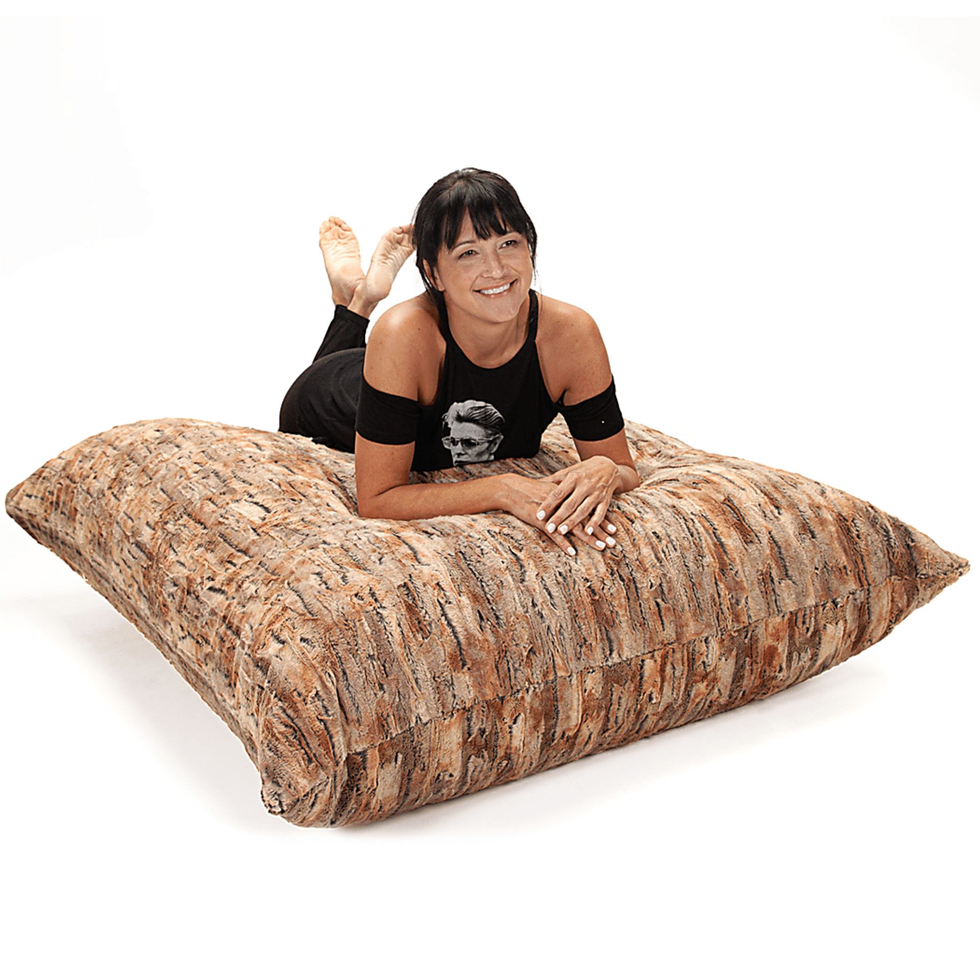 Kids Winter Dream Ginger Large Faux Fur Floor Pillow - Image 2