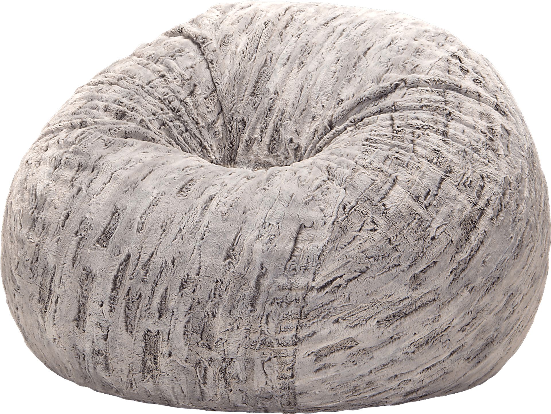 Kids Winter Dream Silver Faux Fur Bean Bag - Image 1