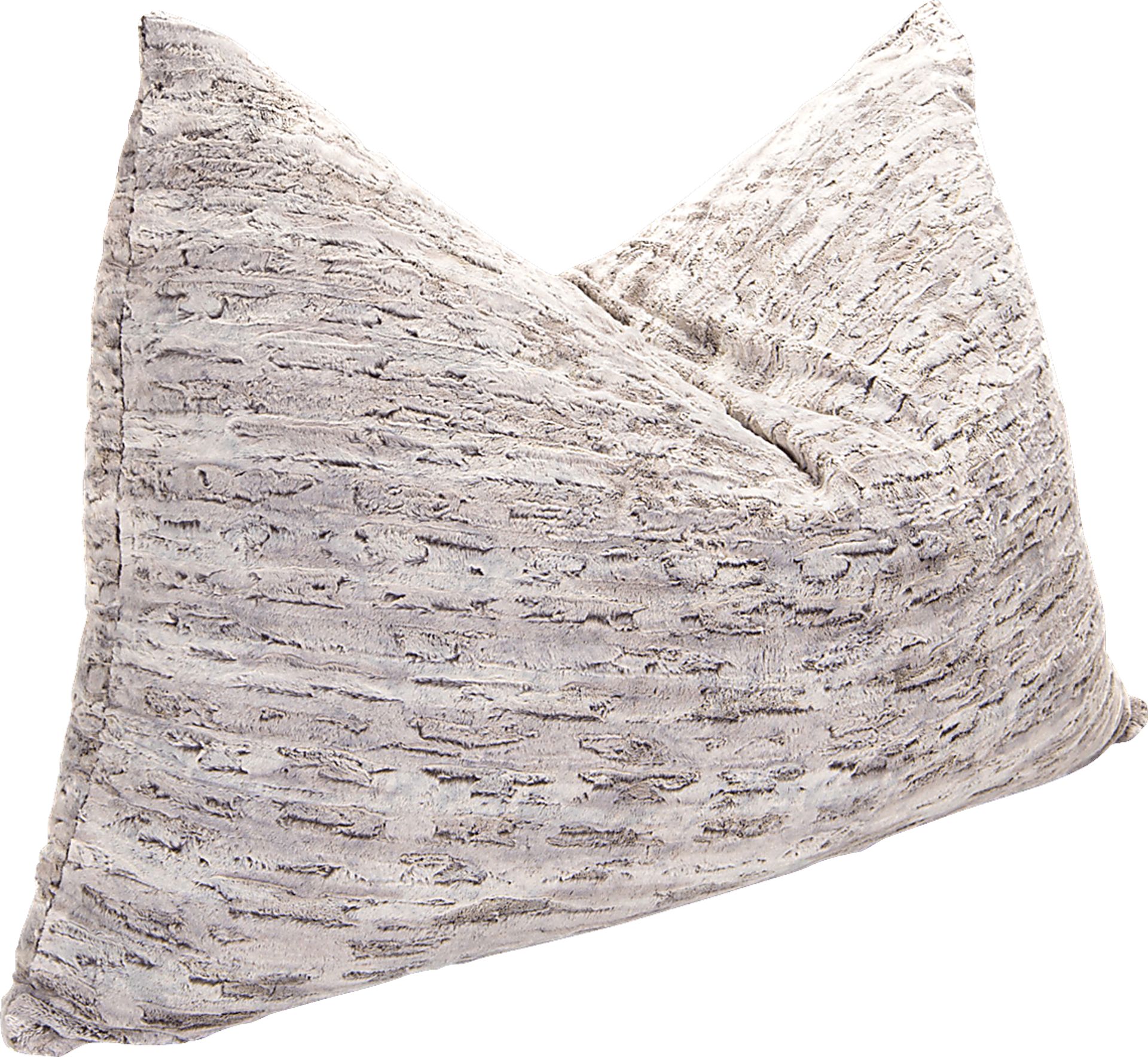Kids Winter Dream Silver Large Faux Fur Floor Pillow - Image 1