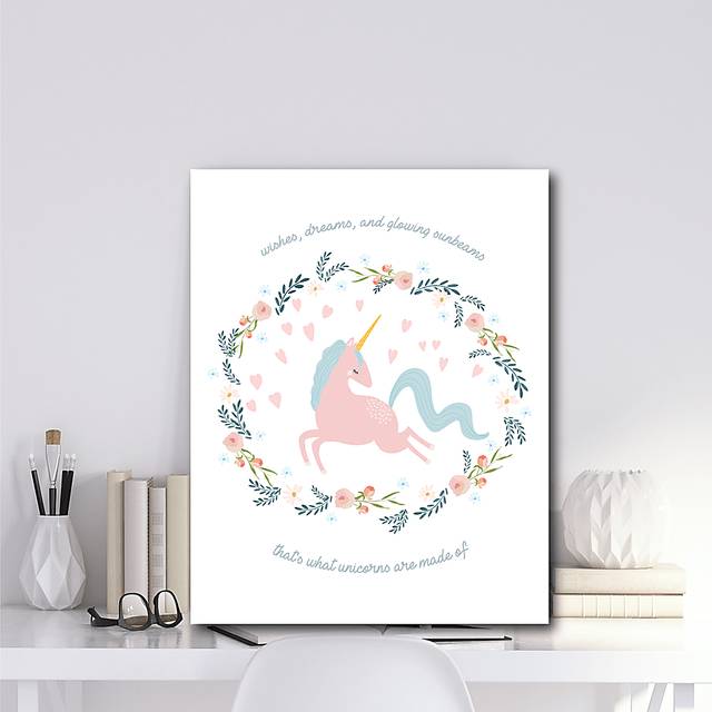 Kids Wishful Unicorn White Artwork - Thumbnail - Image 2