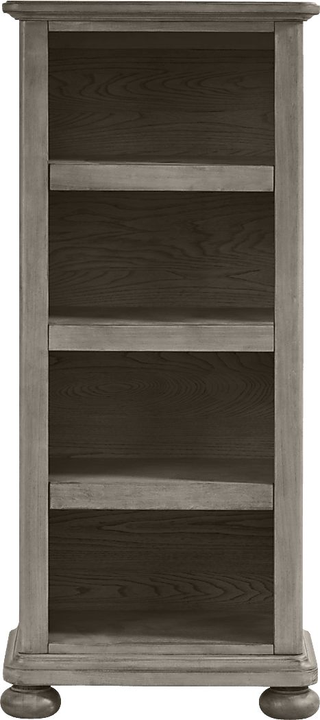 MyGift Vintage Stone Gray Wood Adjustable Desktop Bookshelf Display Rack 