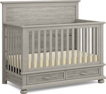 Kids Woodland Adventures Classic Gray 4-in-1 Convertible Crib