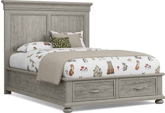 Kids Woodland Adventures Classic Gray Full Storage Bed