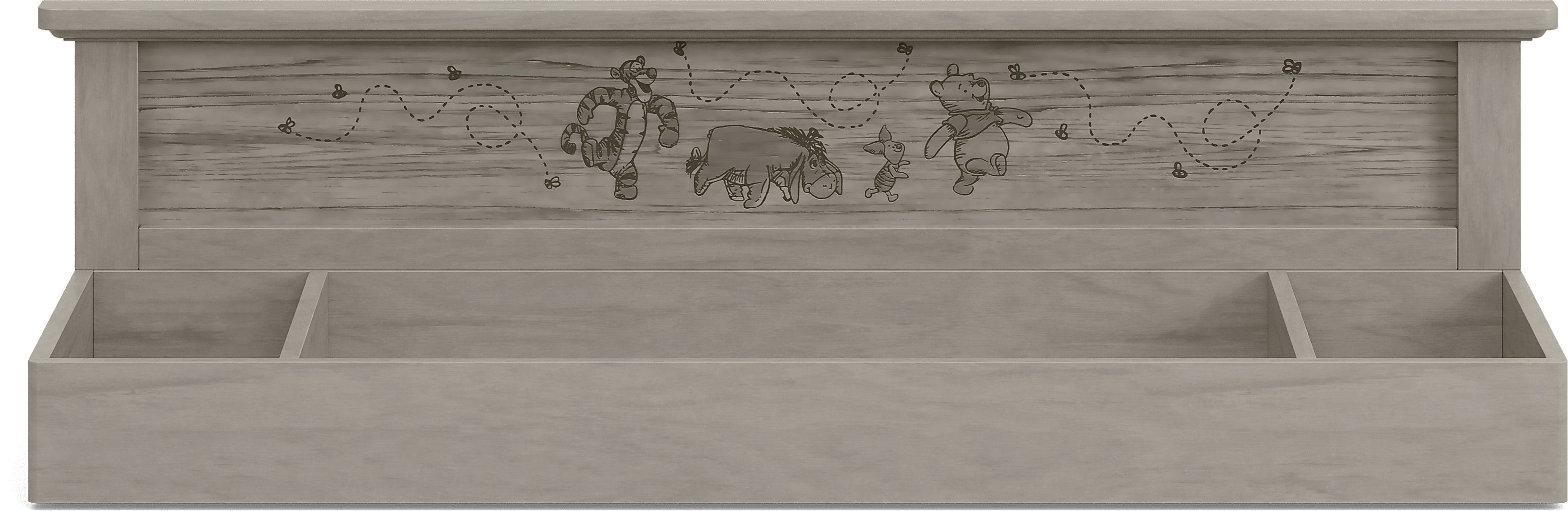 Kids Woodland Adventures with Winnie the Pooh Classic Gray Changing Table