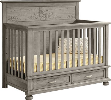 Disney Baby Woodland Adventures with Winnie the Pooh Classic Gray Convertible Crib