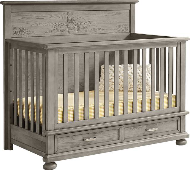 Disney Baby Woodland Adventures with Winnie the Pooh Classic Gray Nursery with Conversion Rails - Thumbnail - Image 4
