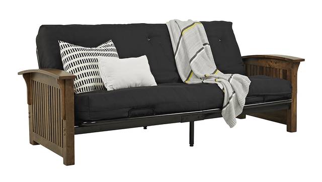 Kids Woodlyn Antique Brown Futon - Thumbnail - Image 2