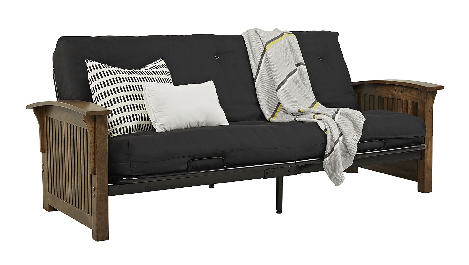 Kids Woodlyn Antique Brown Futon - Image 2