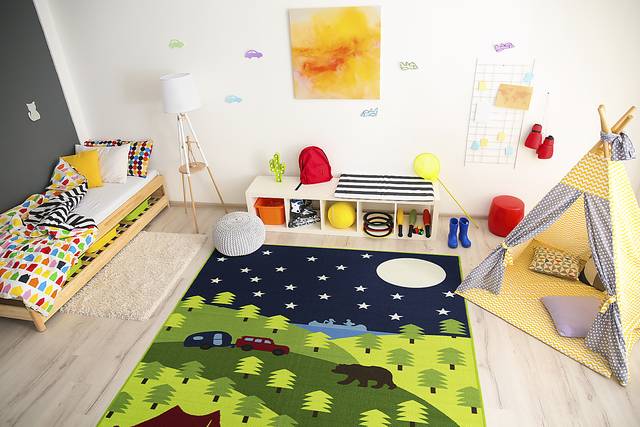 Kids Woolston Navy 7' x 9' Rug - Thumbnail - Image 2