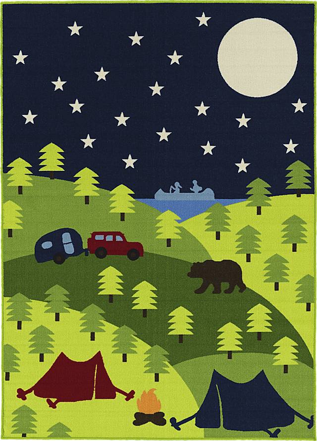 Kids Woolston Navy 7' x 9' Rug - Thumbnail - Image 1