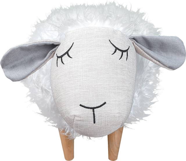 Kids Wooly the Sheep White Ottoman - Thumbnail - Image 2